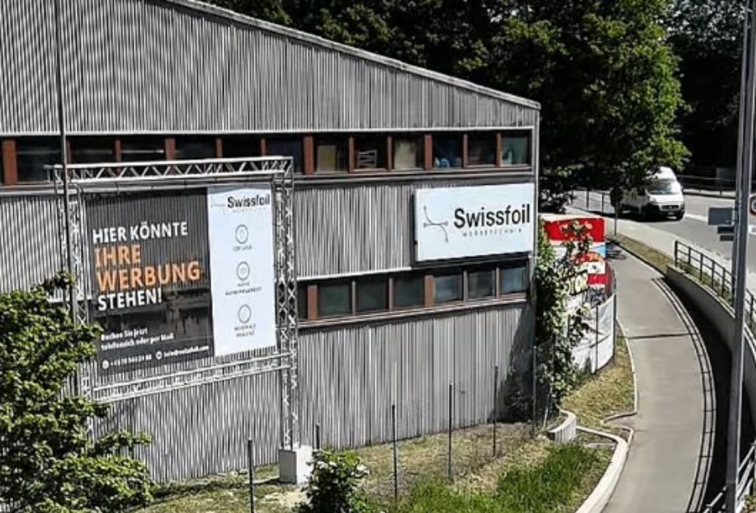 Werbefläche im realen Strassenraum – Die Fläche in ihrer tatsächlichen Grösse und Position.